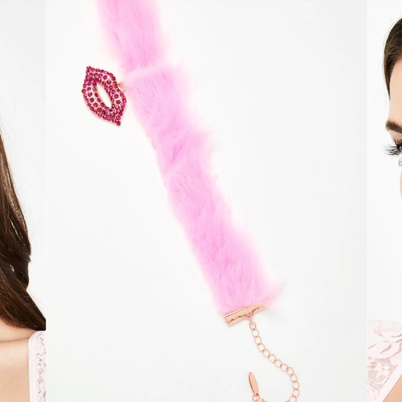 SOLD OUT Kissing Booth Fuzzy Choker (NWT) - Picture 2 of 3